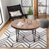 Round Reclaimed Solid Wood Coffee Table 27"x27"x15"H Rustic Wooden Couch Tables