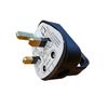 Black 13 Amp UK Power Plug, Cable Mount, 250V AC, Screw Termination, Re-Wireable Easy Pull Grip Handle