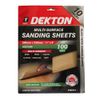 DEKTON DT80774 10PC Multi-Surface Sanding Sheets 280mm x 230mm - Medium 100 Grit