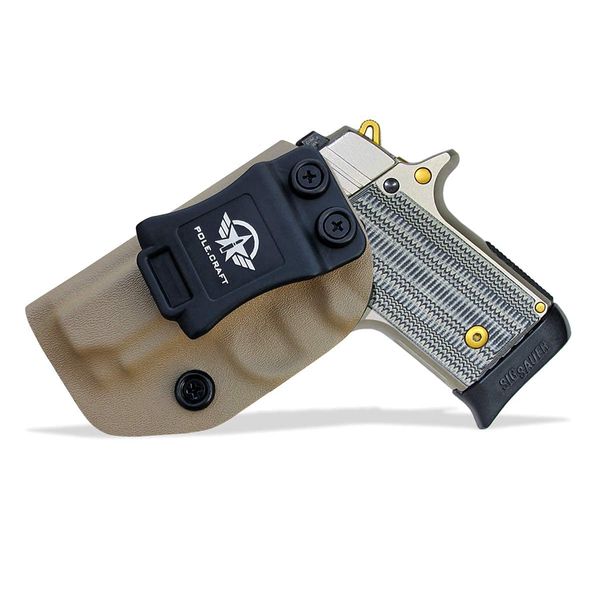 Sig P238 Holster IWB Kydex for Sig Sauer P238 Holster Inside Waistband Holster P238 Pistol Case Pouch Bag Gun Accessories (Tan, Left Hand Draw)