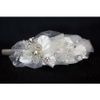 Satin and Crystals Beaded Ivory Headband
