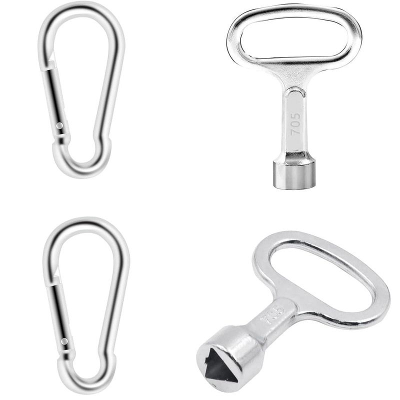 Shallho Pack of 2 Triangle Keys, Universal Metal Triangular Key Wheelie ...