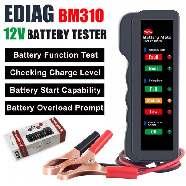 12V Battery Load Tester Automotive Charging Cranking Analyzer Diagnostic Tool