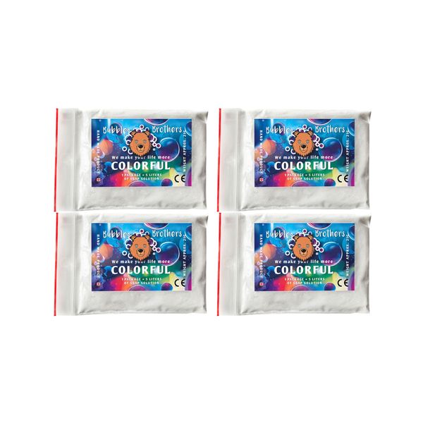 Bubble Brothers Bubble Mix for 20 Liters of Bubble Solution 4x 5 Litre Bubble Mixture Refill for Giant Bubble Wand Bubble Machine Premium Bubble Mix for Garden Games (4 x 5L)