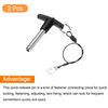 sourcing map 2Pcs T Handle Lock Pins, 10mm x 40mm Usage Length Stainless Steel Push-Button Quick Release Pin