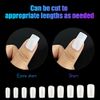 100 Pcs Clear False Nail Tips with Storage Case-Full Cover Coffin Nails in 10 Sizes for Nail Salons and DIY Nail Art-Long Lasting and Durable Artificial Fingernails for Glamorous Looks (Square, Clear)