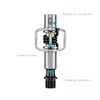 Crankbrothers Eggbeater-1 Pedals, Silver with Black Spring