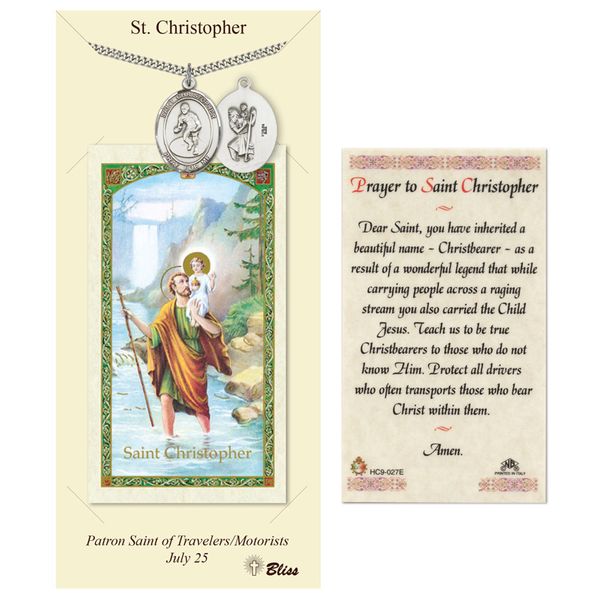 St. Christopher Prayer Card & Medal for Wrestlers