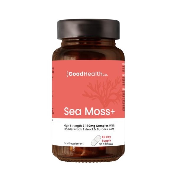 Your Good Health Co - Sea Moss + High Strength 3,180mg Complex | Health, Skin & Beauty with Bladderwrack and Burdock Root | Tablet | 90 Servings | 45 Day Supply