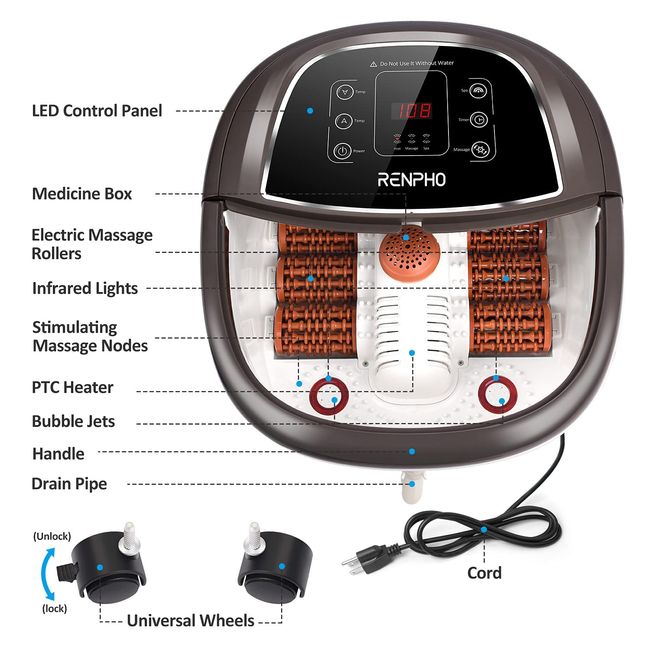 RENPHO Foot Massager Machine with Heat and Remote, Shiatsu