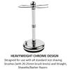 Parker Safety Razor's Deluxe Chrome Straight Razor and Shave Brush Stand