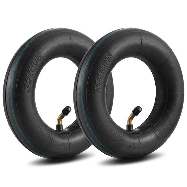200x50" Replacement Tire Inner Tubes, 2 Pack Heavy Duty Electric Scooter Tire Inner Tube Compatible with Razor E100, E150, E200, Power Core E100, Dune Buggy, ePunk, Crazy Cart, PowerRider 360, eSpark