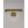 8-Inch Square Ceiling Mounted Shower Arm for Rain Shower Heads (Gold)