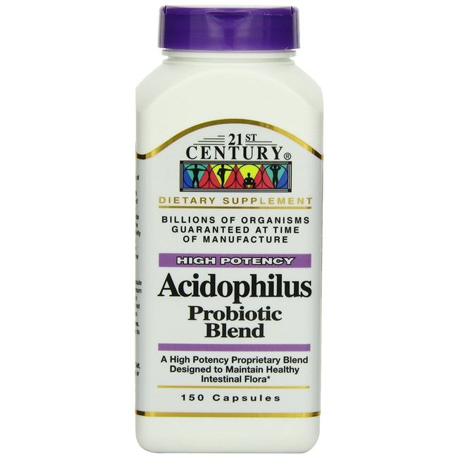 21st Century Acidophilus Probiotic Blend High Potency Dietary Supplement 150ct