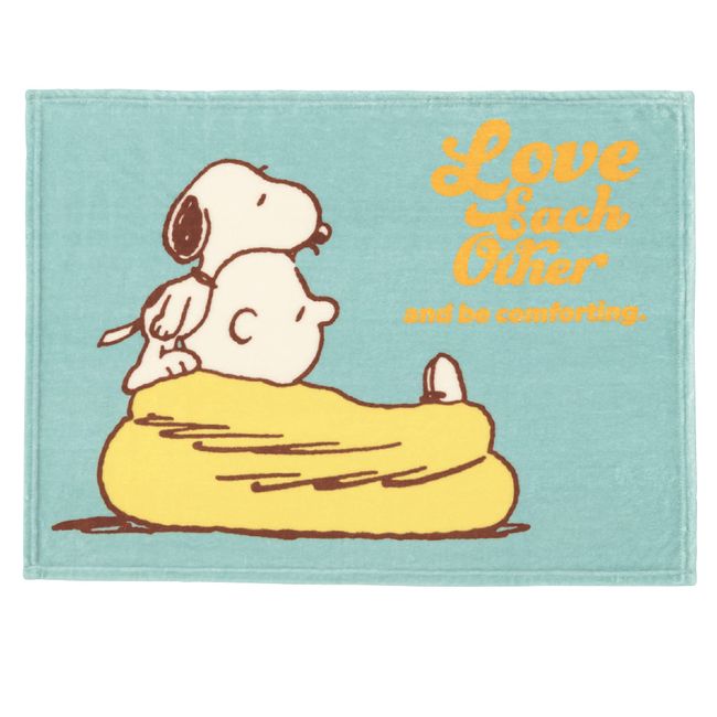 Nishikawa FQ71185069800 Snoopy Blanket, Throw, 39.4 x 27.6 inches (100 x 70 cm), Washable, Soft, Warm, Lightweight, Charlie Brown, Blue