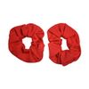 Set of 2 Large Solid Scrunchies - Red