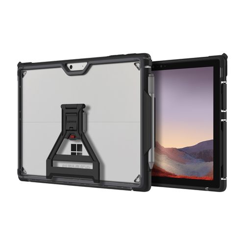 Griffin Strong Protective Case for Microsoft Surface Pro 7+ / Pro 7 / Pro 6 / Pro 4 / Pro 2017 [Screen Protector I Stand I Surface Pen Holder I Military Standard Protection] Black GMSF-003-BKG-B