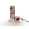 (2 Pack) PowerCube Extended - 5 Outlet Power Adapter w/ 5ft Extension cord - Red