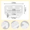 4 Pack White Drawer Rail Brackets Plastic Drawer Slides Guides with 12 Screws Dr