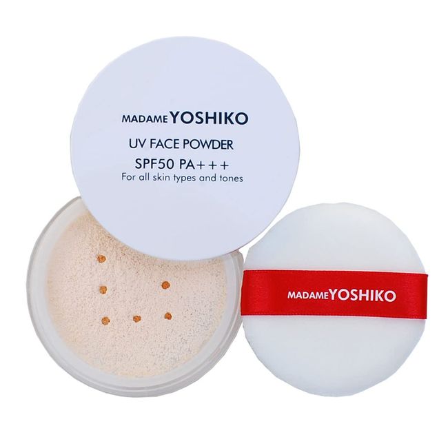 SPF50 PA+++ UV Face Powder, Loose/Clear, Transparent Skin, Finishing Powder, Tone Up, Sunscreen, Face Powder, UV Block, Sunscreen Powder, For Faces, UV Powder, Stain Prevention, Ultraviolet Protection, Moist Aloe, Moisturizing, Smooth, Face Puff Included