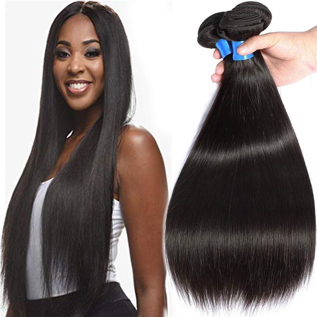 Cranberry Hair Brazilian Straight Hair 3 Bundles Unprocessed Virgin Human Hair Weave Extensions Natural Black Color Length (20" 22" 24"inches)