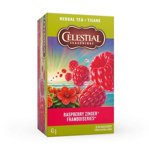 Celestial Seasonings Herbal Tea, Raspberry Zinger, 20 Count (Pack of 3)