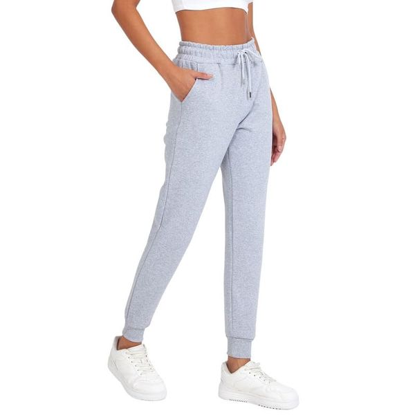 COMEOR Jogginghose Damen - Baumwolle Sporthose Lang, Trainingshosen, Frauen Freizeithosen, Sweatpants mit Regular Passform für Fitness, Yoga, Freizeit (Grau M)