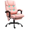High Back Vibration Massage Office Chair with 6 Vibration Points, Pink