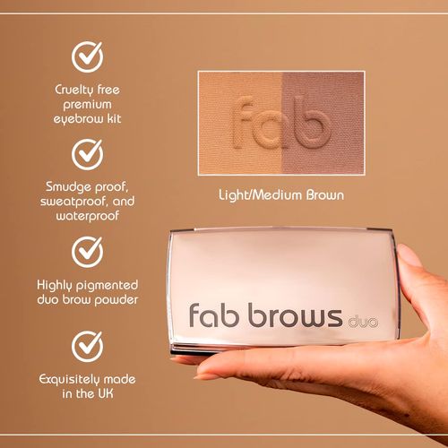 CNC cosmetic Fab Brows Duo Eyebrow Kit - Light/Medium Brown