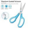 KUONIIY Scissors 8 Inch Soft Comfort-Grip Handles Sharp Blades, 3/Pack