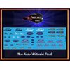1/24 "Ford" Assorted Emblems Decal SCR-124-0590