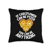 Vegan Cauliflower Pizza Vegetarian Plant Based Diet Throw Pillow