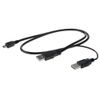 Mini USB Y Power Charger +Data SYNC Cable Cord Lead for Double Power DOPO Tablet