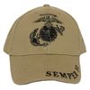 U.S Marine USMC Semper Fi Logo Eagle Embridered Cap Hat Beige