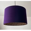 Purple Velvet Leopard Print Drum Lampshade