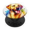 Yellow Lab Labrador Retriever Dog Artwork PopSockets Adhesive PopGrip