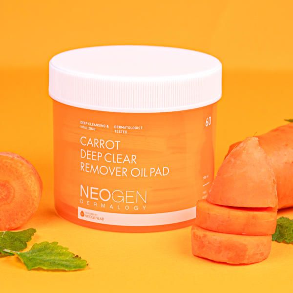 [NEOGEN] Carrot Remover Oil Pad 60 Sheets (Makeup Remover Cleansing Pad)