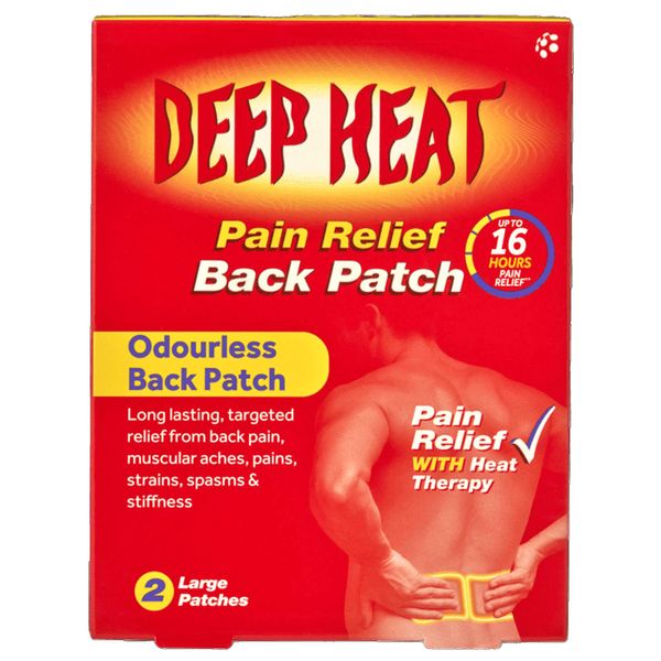 Deep Heat - Pain Relief Heat Patches, For Muscular Aches, Pain & Stiffness (Pack of 2 Patches)