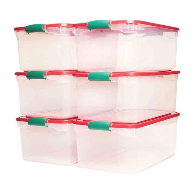 HOMZ Snaplock 6 qt. Organizer Storage Container Bin with Lid in