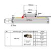 Optical Linear Scale Encoder 5um 1020mm (40") Travel Length for Lathe Machine Milling Mill Machine