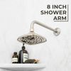 JS L-Shaped 12 in. Shower Arm Extender, Brushed Nickel Finish