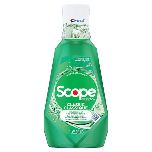 Crest Scope Formula Classic Mouthwash, original, 33.8 Fl Oz