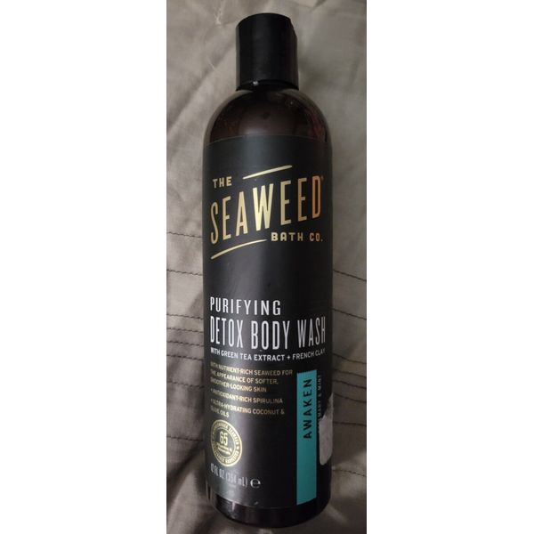 The Seaweed Bath Co. Purifying Detox Body Wash, Awaken Scent Rosemary and Mint,