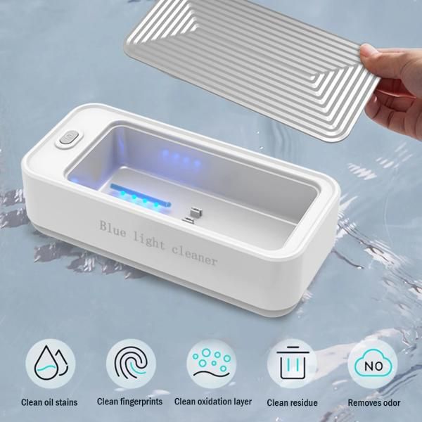 Ultrasonic Glass Washer Glasses Cleaner Ultrasonic Cleaning High Frequency Mini Washing Machine Jewelry Watch Makeup Brush Disinfection 45kHz