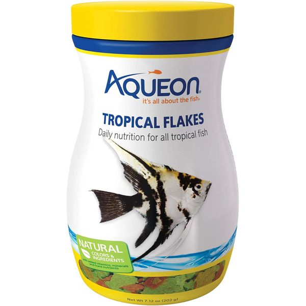 Aqueon Tropical Fish Food Flakes, 7.12 Ounces