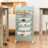 File Wagon with Casters, Desk Storage, File Wagon, Blue