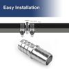 CNRAQR 3/4" Hose Barb Splice Coupler Repair Fitting Aluminum Adapter 2Pcs