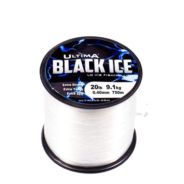 Ultima Black Ice Strong Crystal Clear Sea Fishing Line - Crystal, 0.40 mm - 20.0 lb