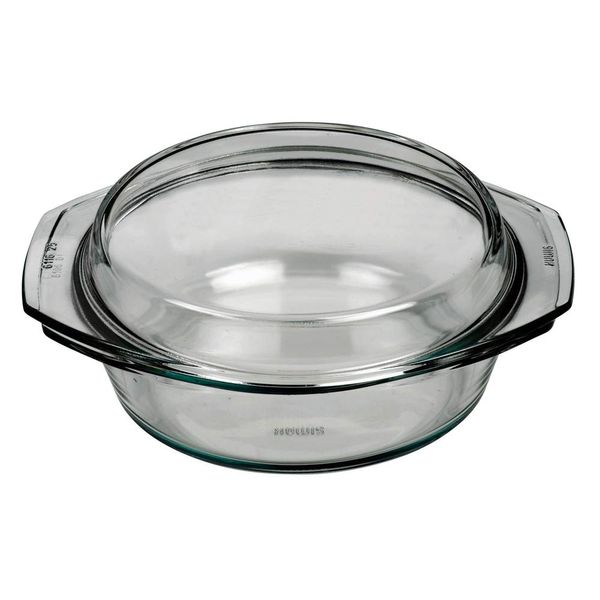Simax Schüssel mit Deckel, Glas, Transparent, 26.8 x 26.8 x 9.3 cm