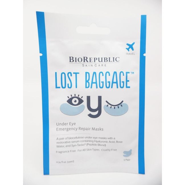 BioRepublic Skin Care Lost Baggage Under Eye Emergency Repair Masks - 1 Pair